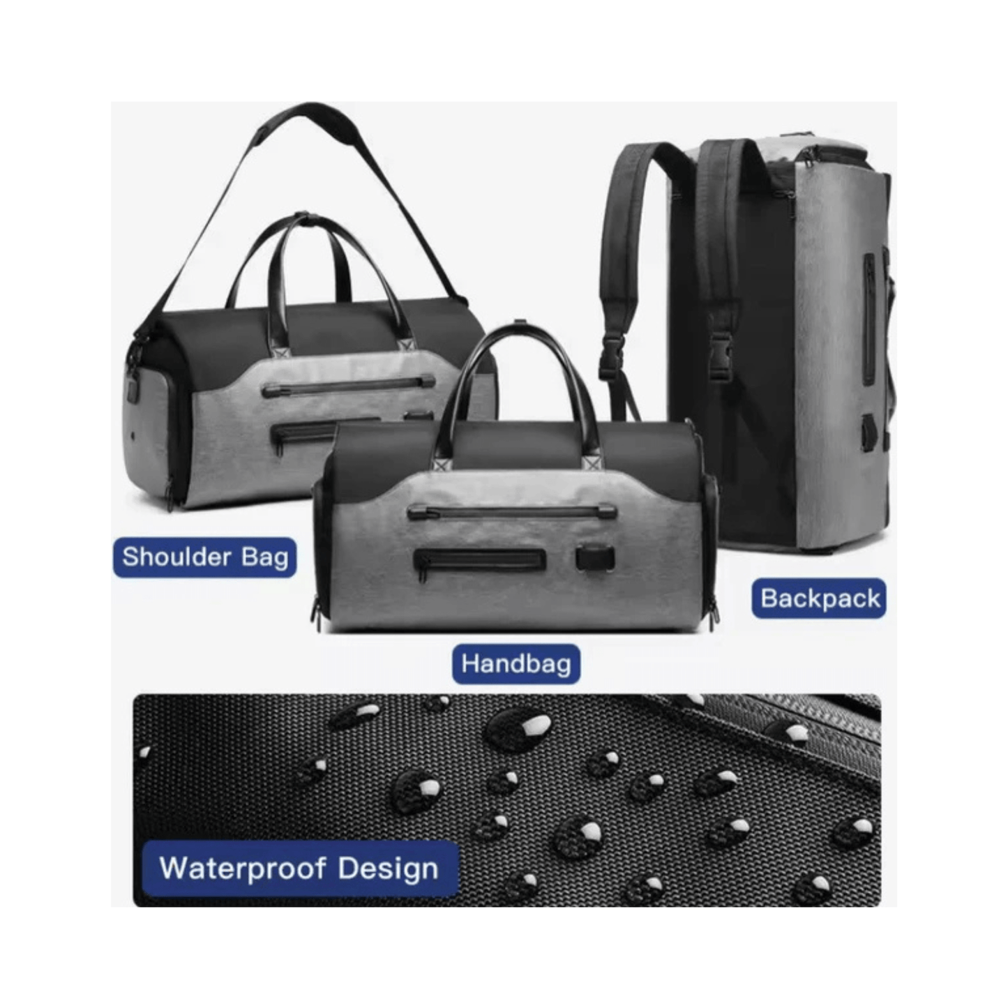 Avoir Zakelijke Reistas/Weekendtas - Waterdicht - Schoenenzak - Handbagage - ZwartCarryQuestsimple