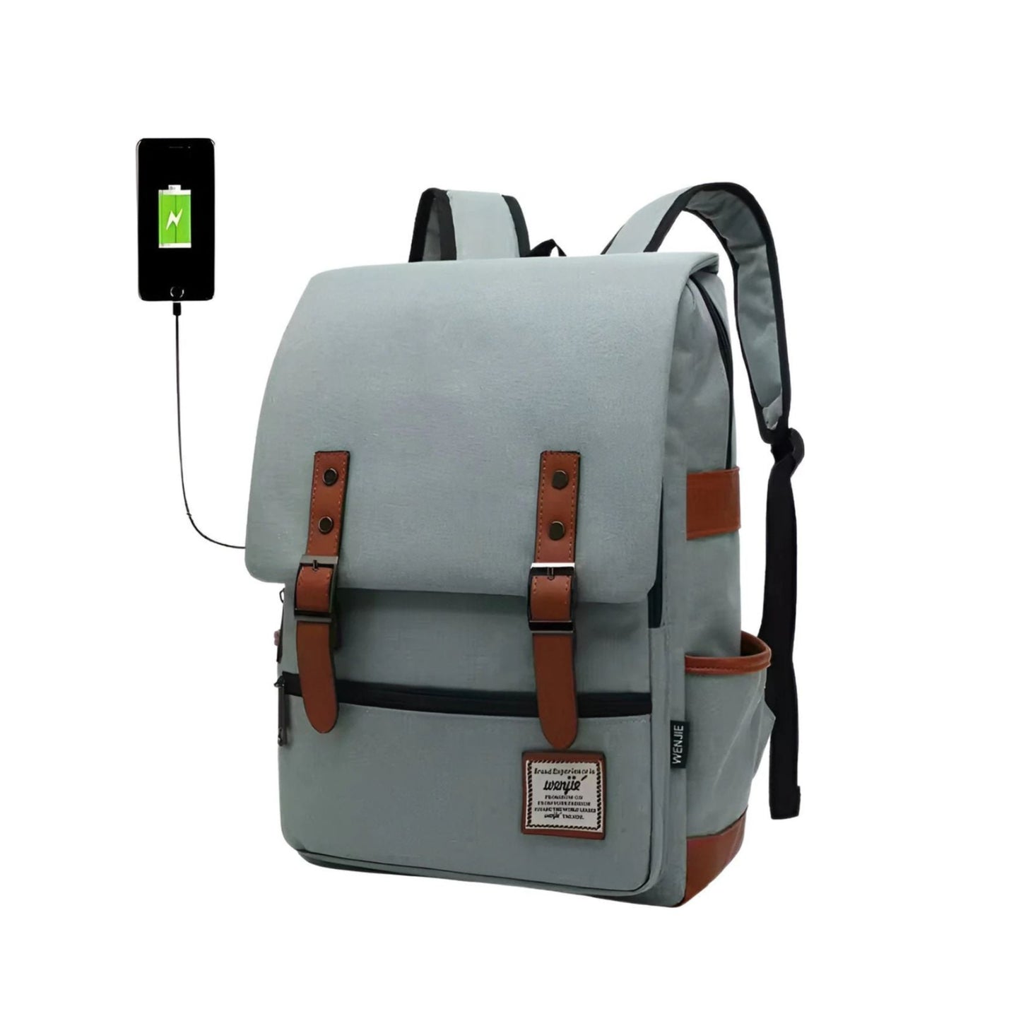 CarryQuest® - 16 Inch Laptop Rugzak - Schooltassen - Rugzakken - Licht Groen