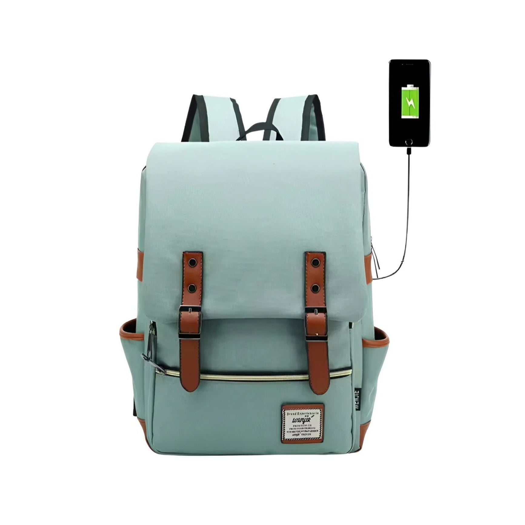 CarryQuest® - 16 Inch Laptop Rugzak - Schooltassen - Rugzakken - Licht Groen