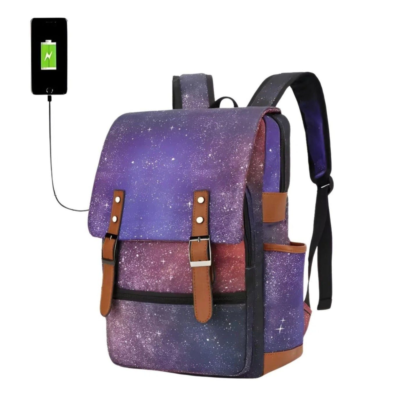 CarryQuest® - 16 Inch Laptop Rugzak - Schooltassen - Rugzakken - Sterren HemelCarryQuestsimple