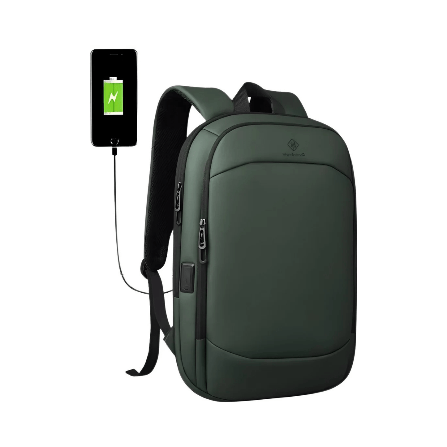 CarryQuest® - 17 Inch Laptop Rugzak - USB Poort + Waterdicht - Waterdichte Reistas - GroenCarryQuestsimple