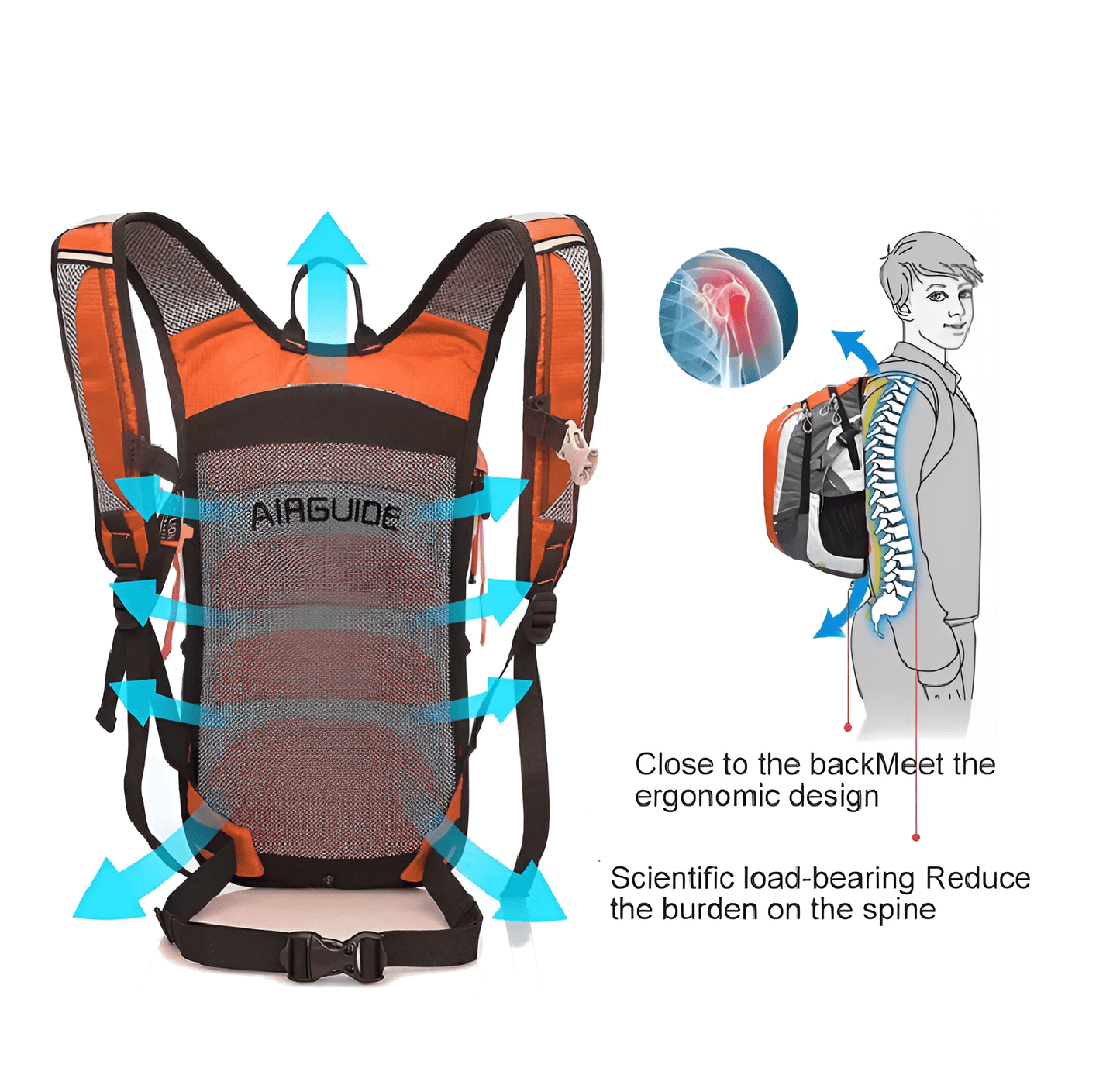 CarryQuest® - 18L - Rugzak - Fietsen - Wandelen - Waterzak - 4 KleurenCarryQuestWandel Rugzak18L