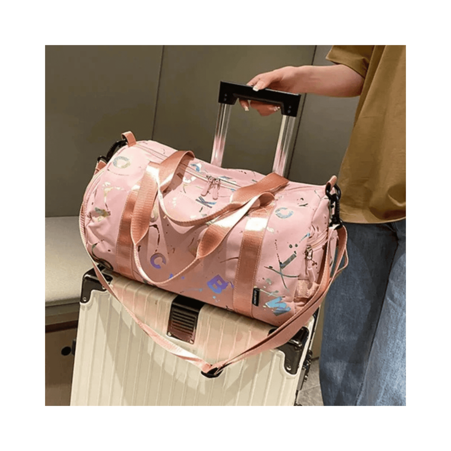 CarryQuest® - 20L Capaciteit - Weekendtas - Duurzaam Waterdicht - Fitness Yoga Zwemmen - Roze