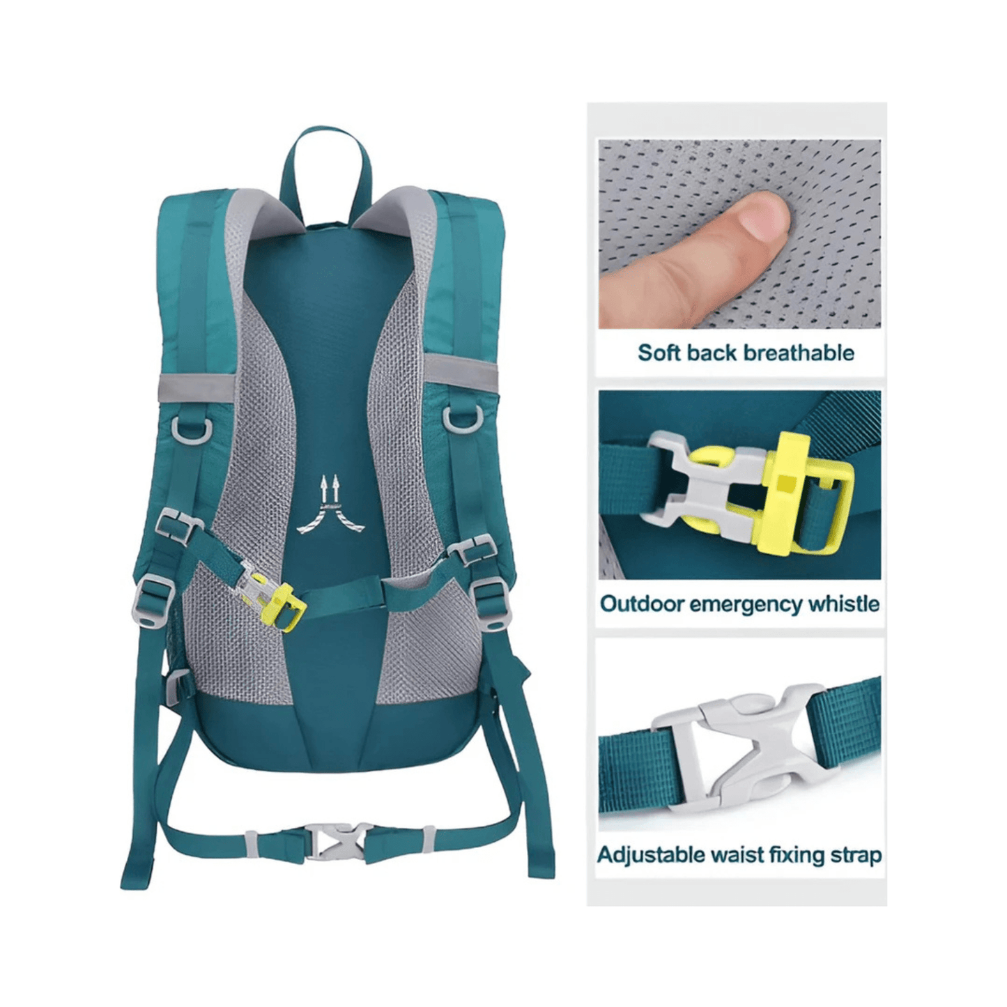CarryQuest® - 20L Rugzak - Fietsen Reizen Knapzak Wandelen Dagrugzak - Ultralicht - RoodCarryQuestsimple