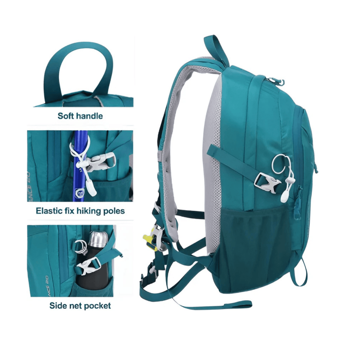 CarryQuest® - 20L Rugzak - Fietsen Reizen Knapzak Wandelen Dagrugzak - Ultralicht - RoodCarryQuestsimple