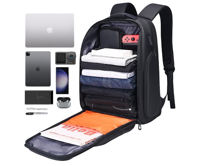 CarryQuest® 30L Waterdichte Rugzak – 46x32x24 cm – USB Oplaadpoort – Lichtgewicht – Perfect voor Reizen en Dagelijks GebruikCarryQuest®simpleNiet Klaar