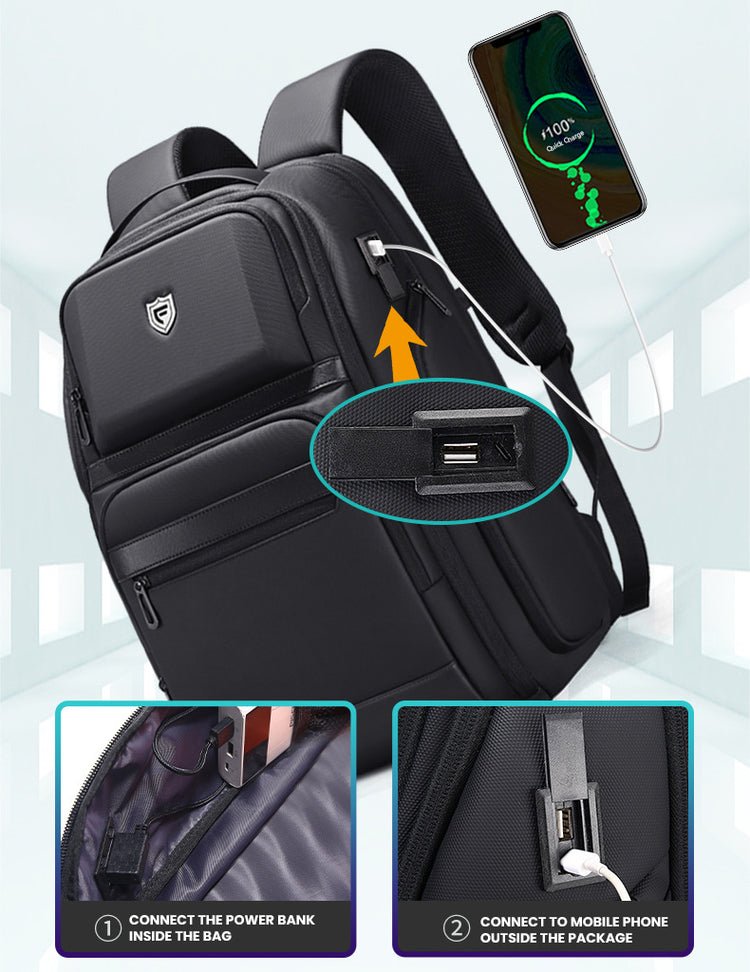 CarryQuest® 30L Waterdichte Rugzak – 46x32x24 cm – USB Oplaadpoort – Lichtgewicht – Perfect voor Reizen en Dagelijks GebruikCarryQuest®simpleNiet Klaar