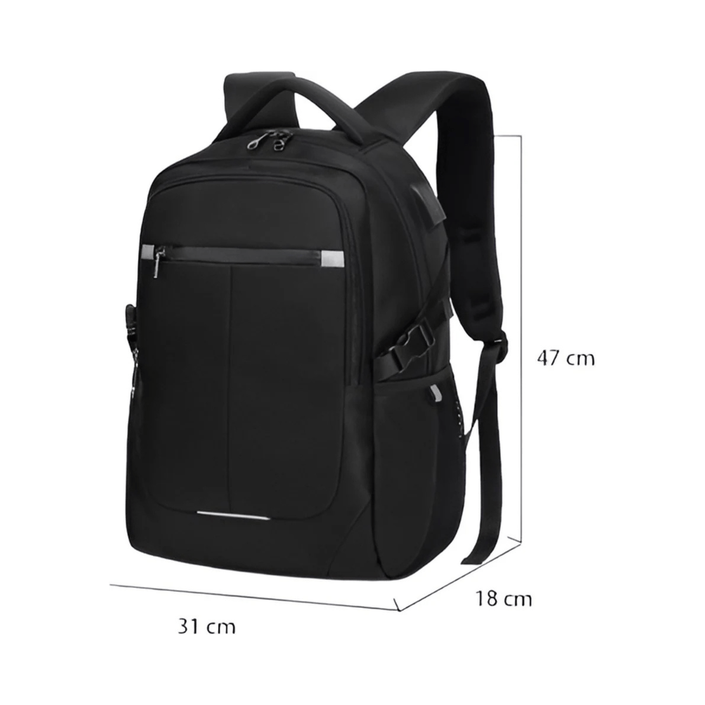 CarryQuest® - 32L Capaciteit - Laptopvak 12 - 15,6 inch - USB - Oplaadpoort - ZwartCarryQuestsimple