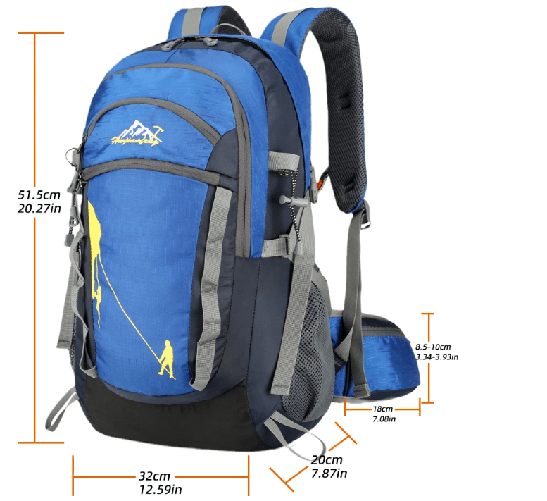 CarryQuest® - 40L - Wandel Rugzak - Fietsen - Waterzak & Regenhoes - 4 KleurenCarryQuestWandel Rugzak40L