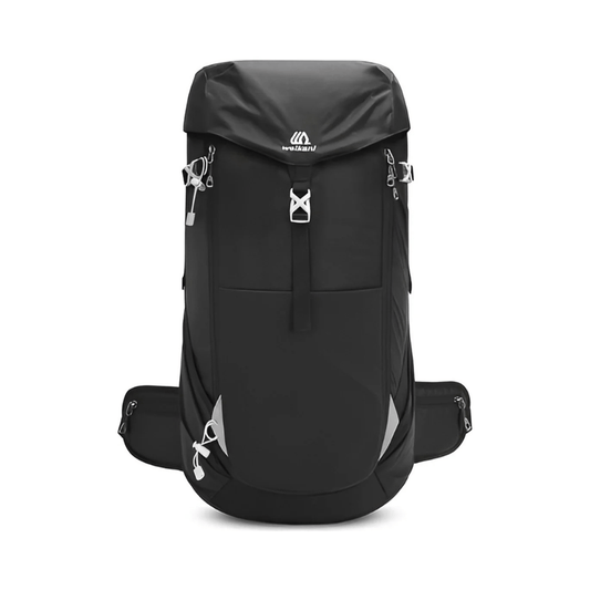 CarryQuest® - 50L Bergrugzak Waterdichte Schoudertas - 50 Liter Capaciteit - Voor Kamperen en Wandelen - Zwart