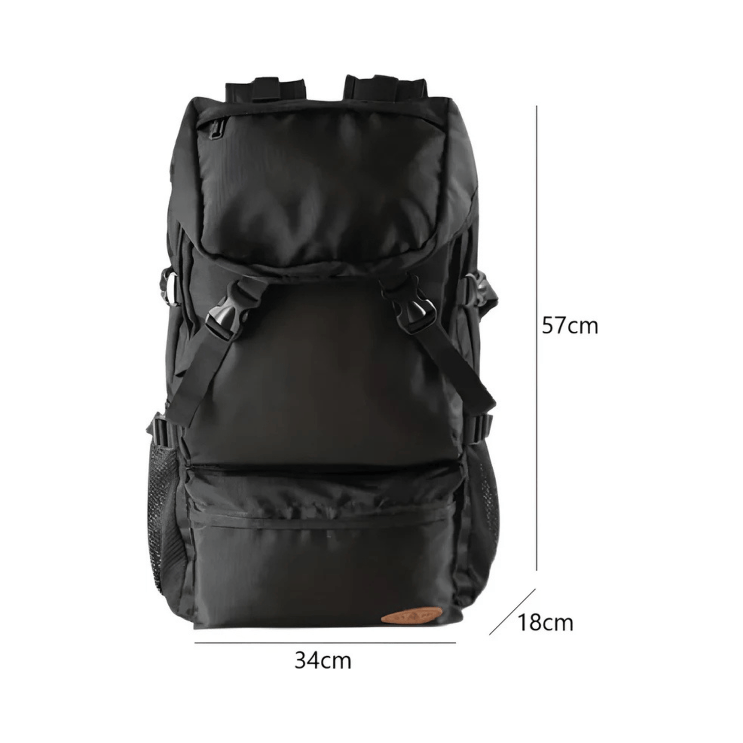 CarryQuest® - 50L Wandelen Reisrugzak - Waterdicht - Lichtgewicht - Laptop 15,6" - Wandelrugzak - ZwartCarryQuestsimple