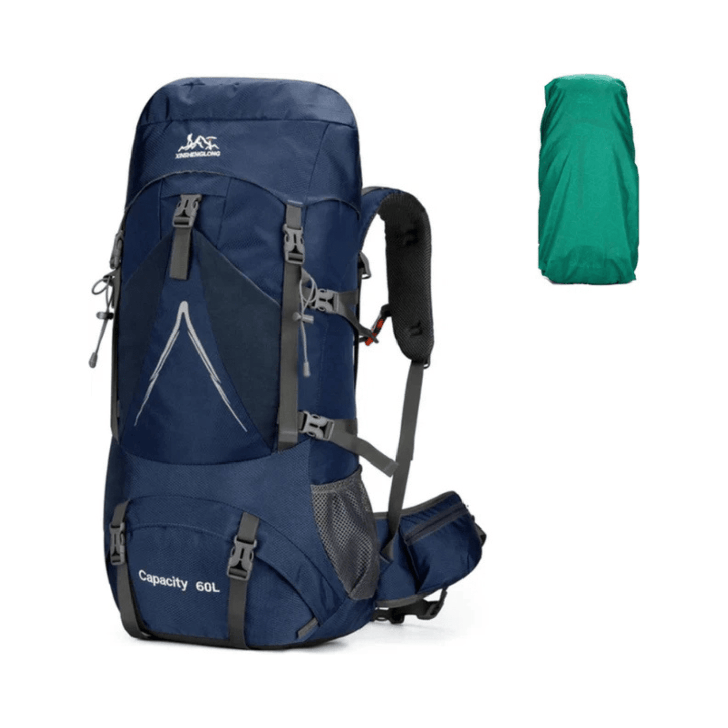 CarryQuest® - 60L - Hiking Rugzak - Rugzak - Waterdicht - Duurzaam - Nylon - Wandelen - BlauwCarryQuestsimple
