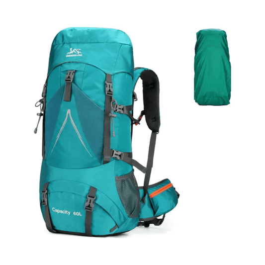 CarryQuest® - 60L - Hiking Rugzak - Rugzak - Waterdicht - Duurzaam - Nylon - Wandelen - Licht Groen