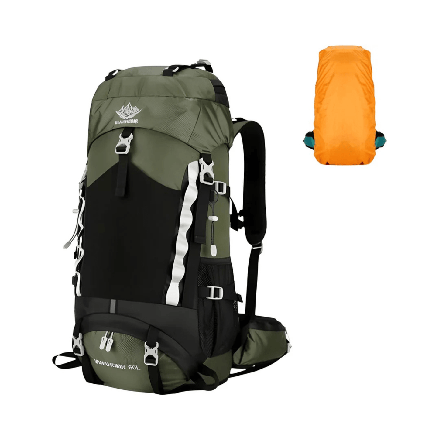 CarryQuest® - 60L - Rugzak - Waterdichte Rugzak - Rugzakken - Wandelen - Duurzaam - Nylon - GroenCarryQuestsimple