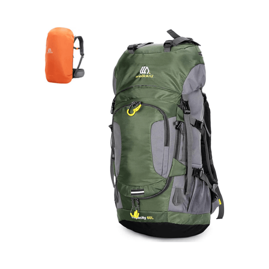 CarryQuest® - 60L - Wandelrugzak - Rugzak - Wandelen - Waterbestendig - Duurzaam - Polyester - Groen