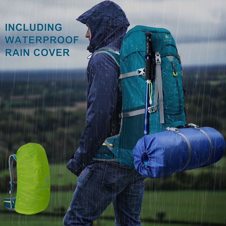 CarryQuest® 60L Waterdichte Bergbeklim Rugzak – Lichtgewicht en ErgonomischCarryQuest®Wandel Rugzak60L