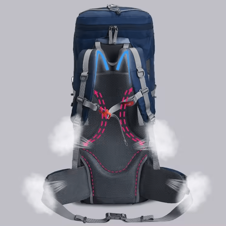CarryQuest® - 60L Waterdichte Nylon Backpack - Bergbeklimmen - 4 kleurenCarryQuestWandel Rugzak