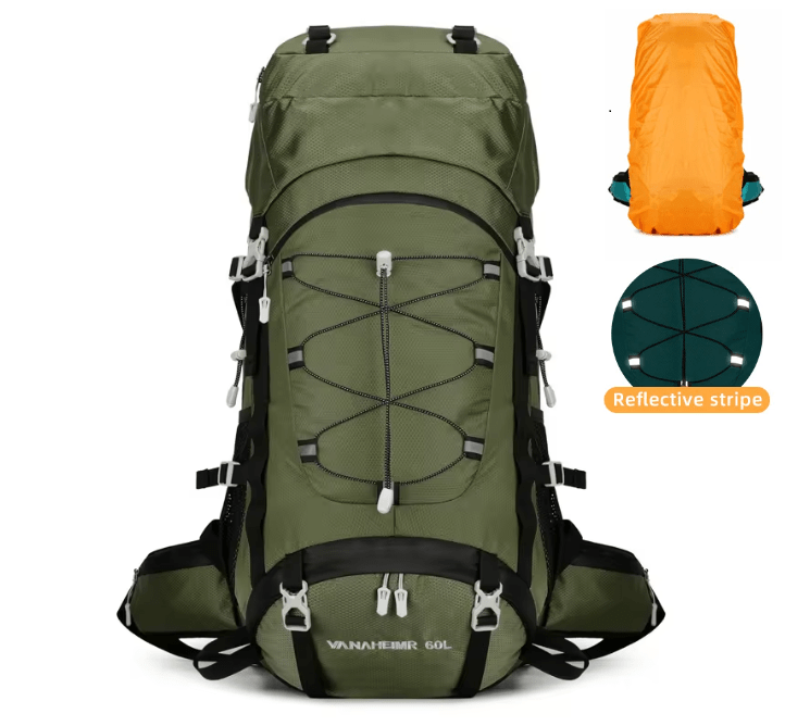 CarryQuest® - 65L - Camping/Wandel Rugzak - Regenhoes - 6 kleurenCarryQuestWandel Rugzak65L