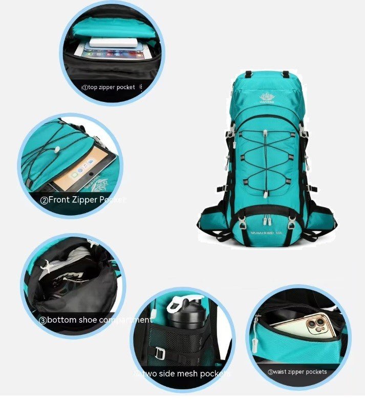 CarryQuest® - 65L - Camping/Wandel Rugzak - Regenhoes - 6 kleurenCarryQuestWandel Rugzak65L