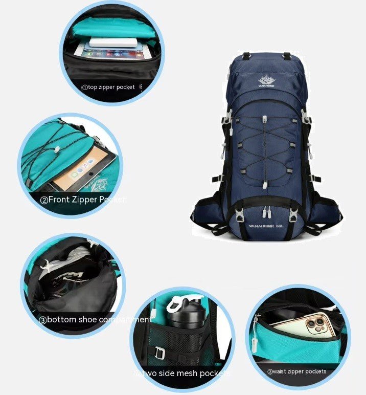 CarryQuest® - 65L - Camping/Wandel Rugzak - Regenhoes - 6 kleurenCarryQuestWandel Rugzak65L