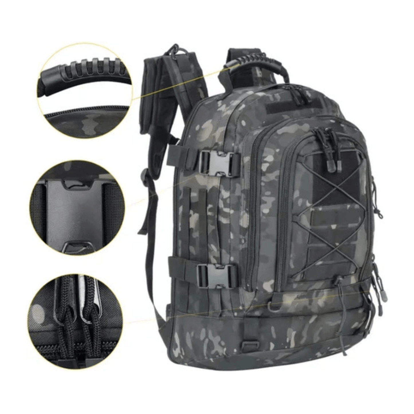 CarryQuest® - 65L - Military - Rugzak - Wandelen - Kamperen - Vissen - Outdoor - CamouflageCarryQuestsimple