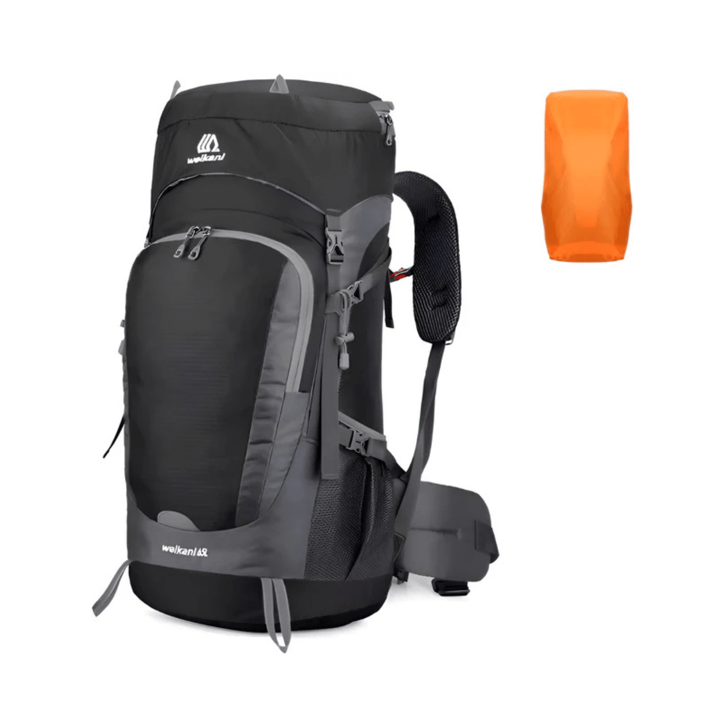 CarryQuest® - 65L - Rugzak - Outdoor - Wandelen - Waterbestendig - Duurzaam - ZwartCarryQuestsimple