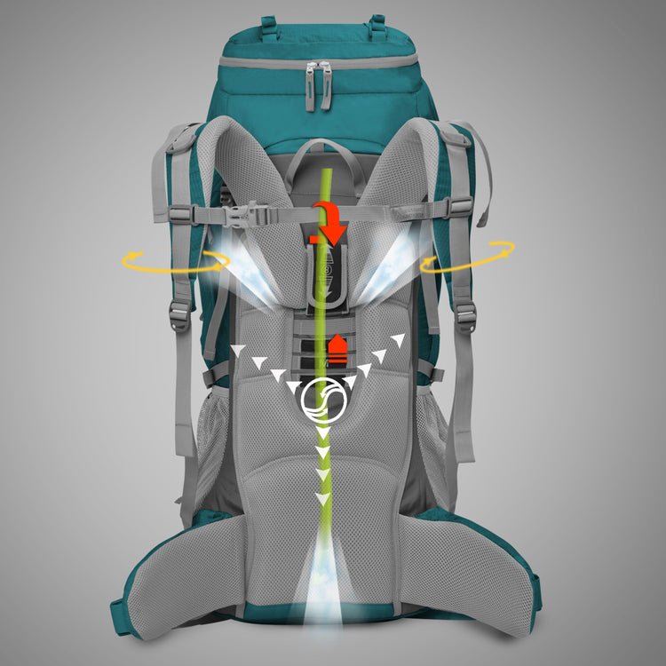 CarryQuest® 70L Waterdichte Hiking Rugzak – Lichtgewicht – 76x33x26 cm – Perfect voor Outdoor AvonturenCarryQuest®Wandel RugzakNiet Klaar