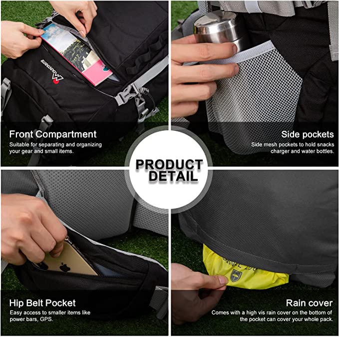 CarryQuest® 80L Bergsporttas – Lichtgewicht & Waterdicht – Perfect voor Reizen & Dagelijks GebruikCarryQuest®Wandel RugzakNiet Klaar