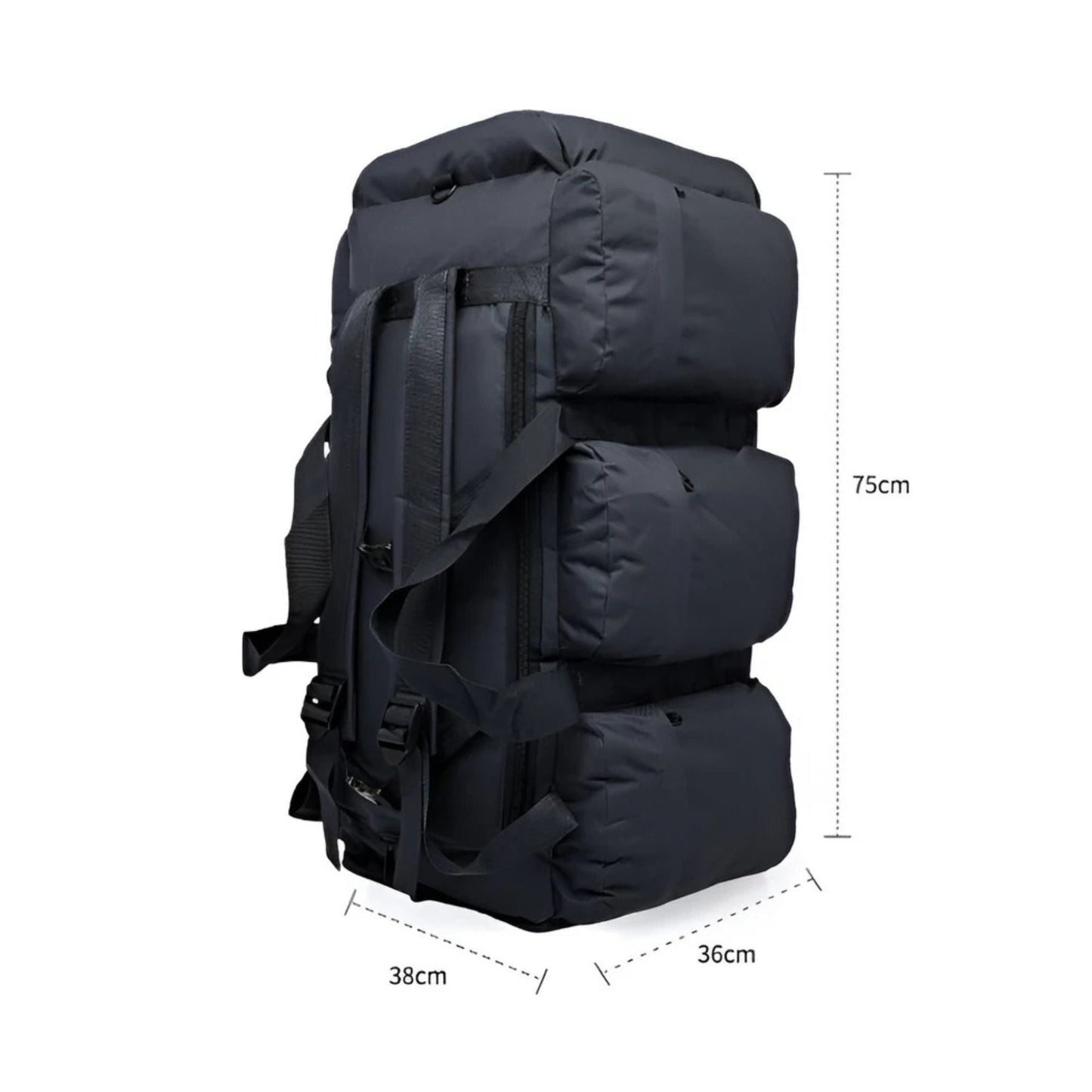 CarryQuest® - 90L Backpacks - Wandelrugzak - Hiking backpack Organizer - 90 Liter - ZwartCarryQuestsimple
