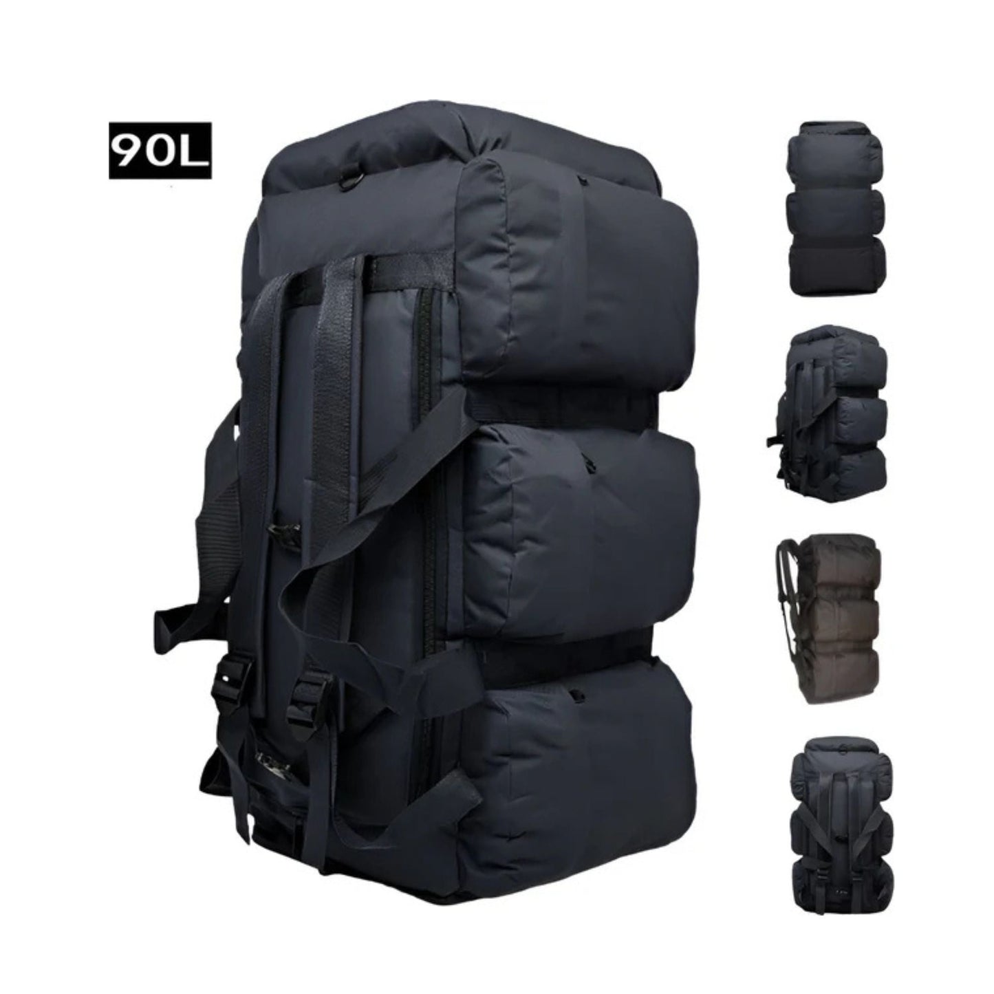 CarryQuest® - 90L Backpacks - Wandelrugzak - Hiking backpack Organizer - 90 Liter - ZwartCarryQuestsimple