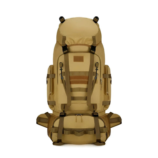 CarryQuest® - 90L Titan - Waterdichte - Wandelen - Camping - Rugzak - Regenhoes - 90 Liter - Backpack - Khaki