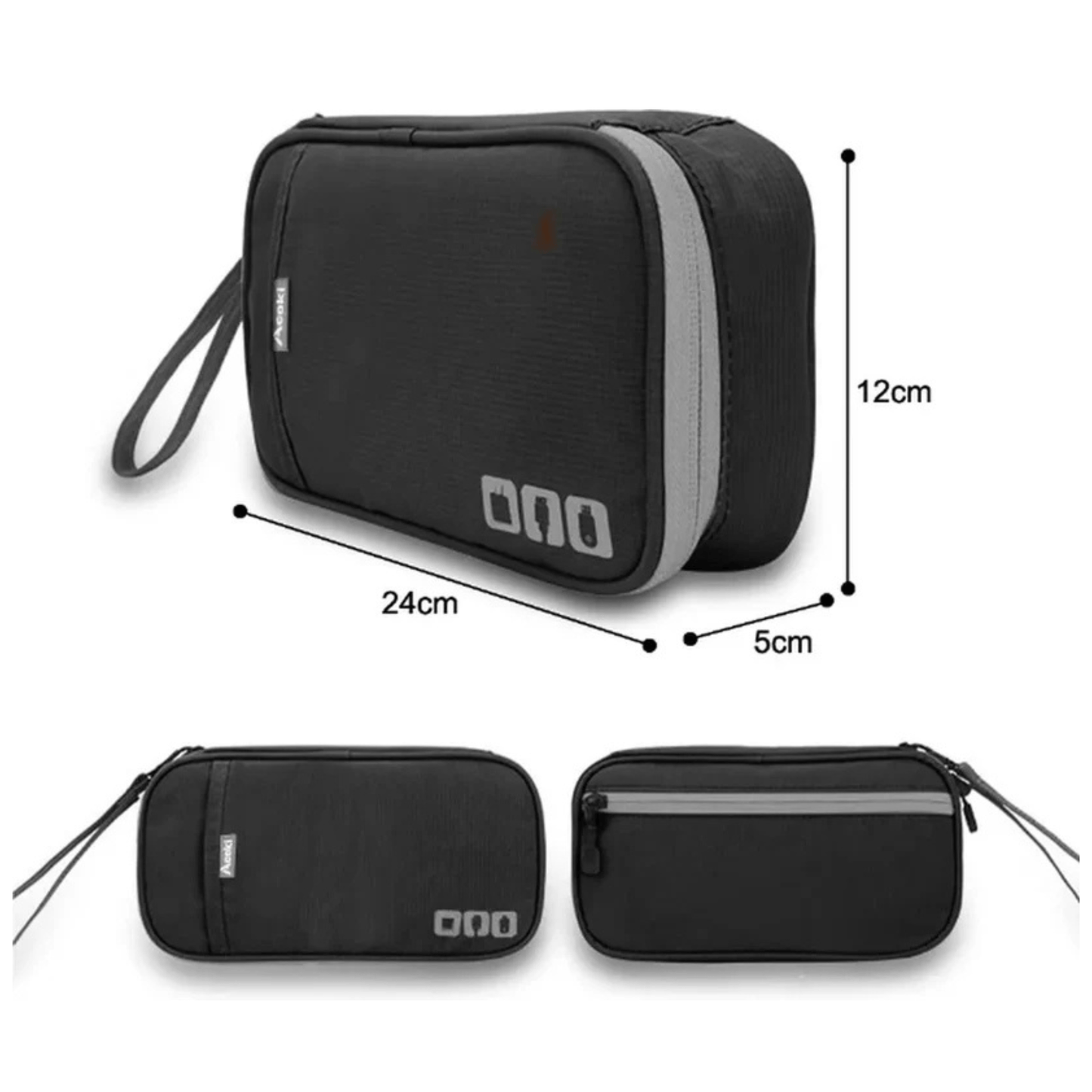CarryQuest® - Accessoires Reiskoffer - Opbergruimte - Hoogwaardig materiaal - Duurzaam - Zwart