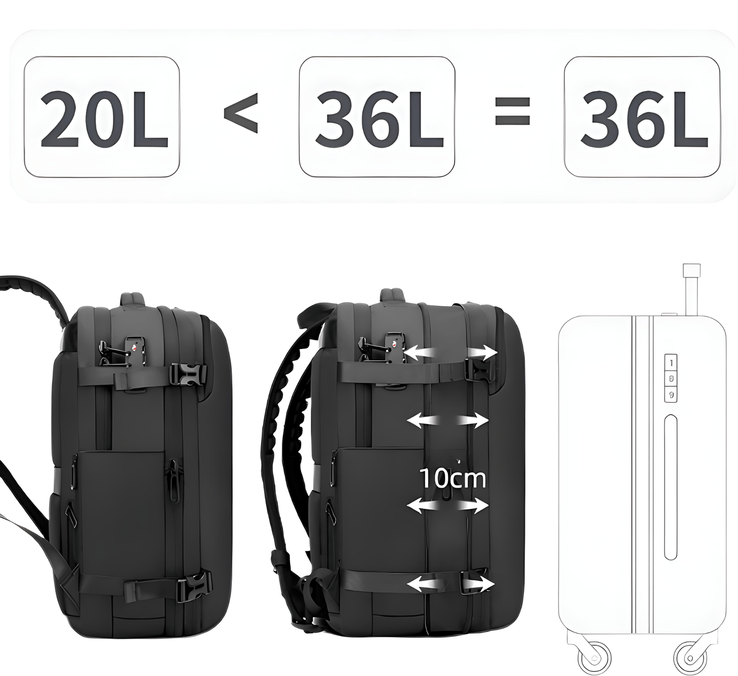 CarryQuest® - B-Pro Vacuum Rugzak - incl. Powerbank JuiceBoxx® en Draadloze Pomp
