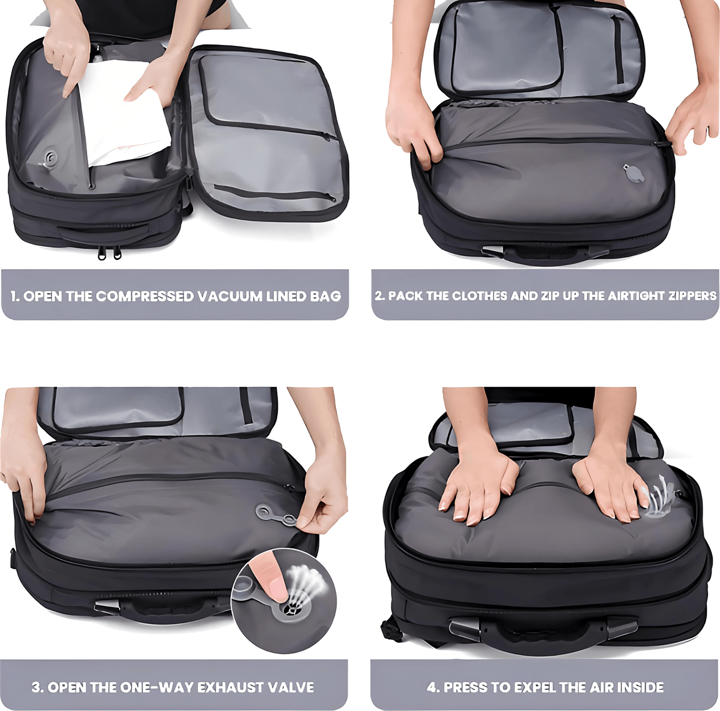 CarryQuest® - Vacuum Backpack Pro1 - Including Pump - Black