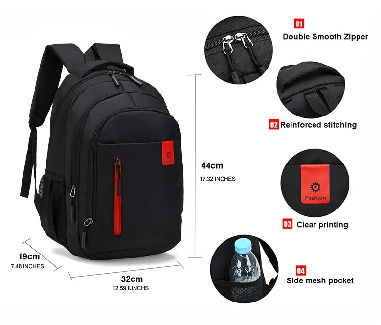 CarryQuest® - Backpack - Rugzak - Waterdicht - Makkelijk te dragen - Stijlvol - 2 kleurenCarryQuestSchool RugzakComfortabele Schouderbanden