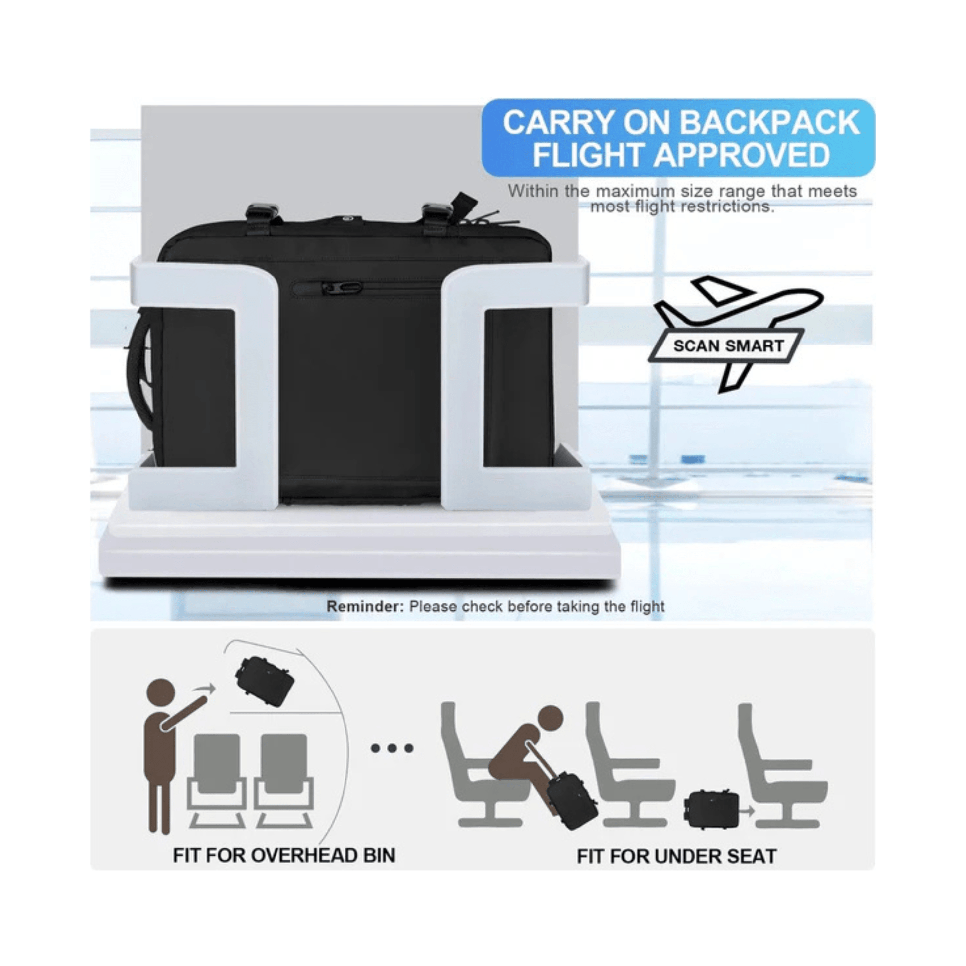 CarryQuest® - Backpacks - Reisrugzak - Weekendtas - Laptop Backpack - USB - Uitgang - 17 Inch Laptop - Zwart