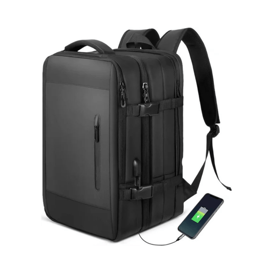 CarryQuest® - Backpacks - Reisrugzak - Weekendtas - Laptop Backpack - USB - Uitgang - 17 Inch Laptop - Zwart