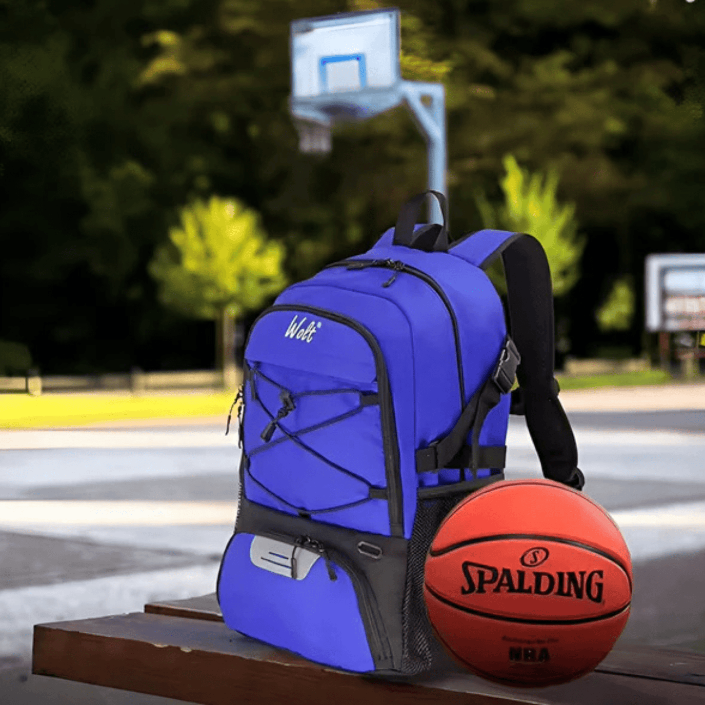 CarryQuest® - Basketbal Voetbal Rugzak - Waterbestendig - Blauw