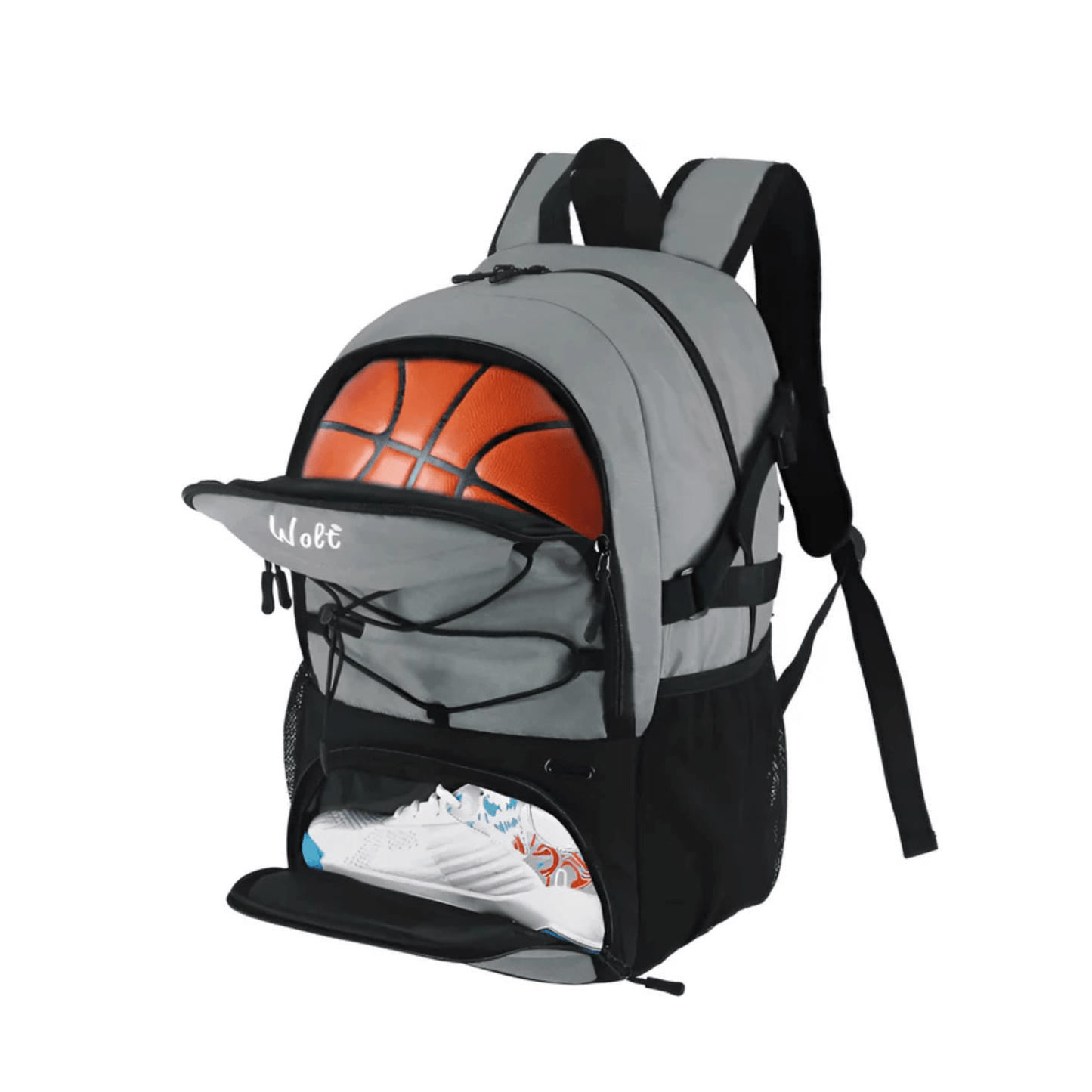 CarryQuest® - Basketbal Voetbal Rugzak - Waterbestendig - GrijsCarryQuestsimple