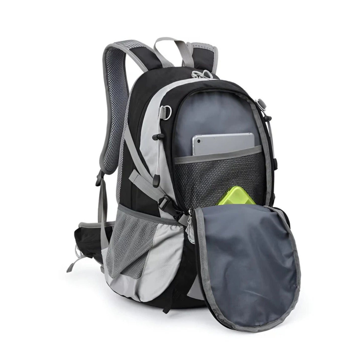 CarryQuest® - Bergbeklimmen Hydratatie Rugzak 25L + 2L Waterzak En Regenhoes - Ergonomisch & Duurzaam - Wandel Rugzak - Zwart
