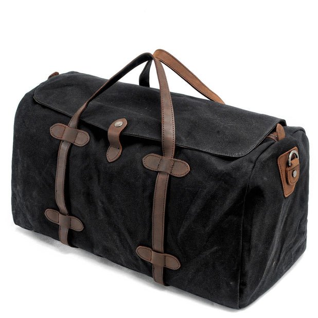 CarryQuest® Casual Waxed Canvas Duffle Bag - 54x30x22cm - Waterdicht - Grijs - Weekendtas - ReizenCarryQuestReis - /WeekendtasDone