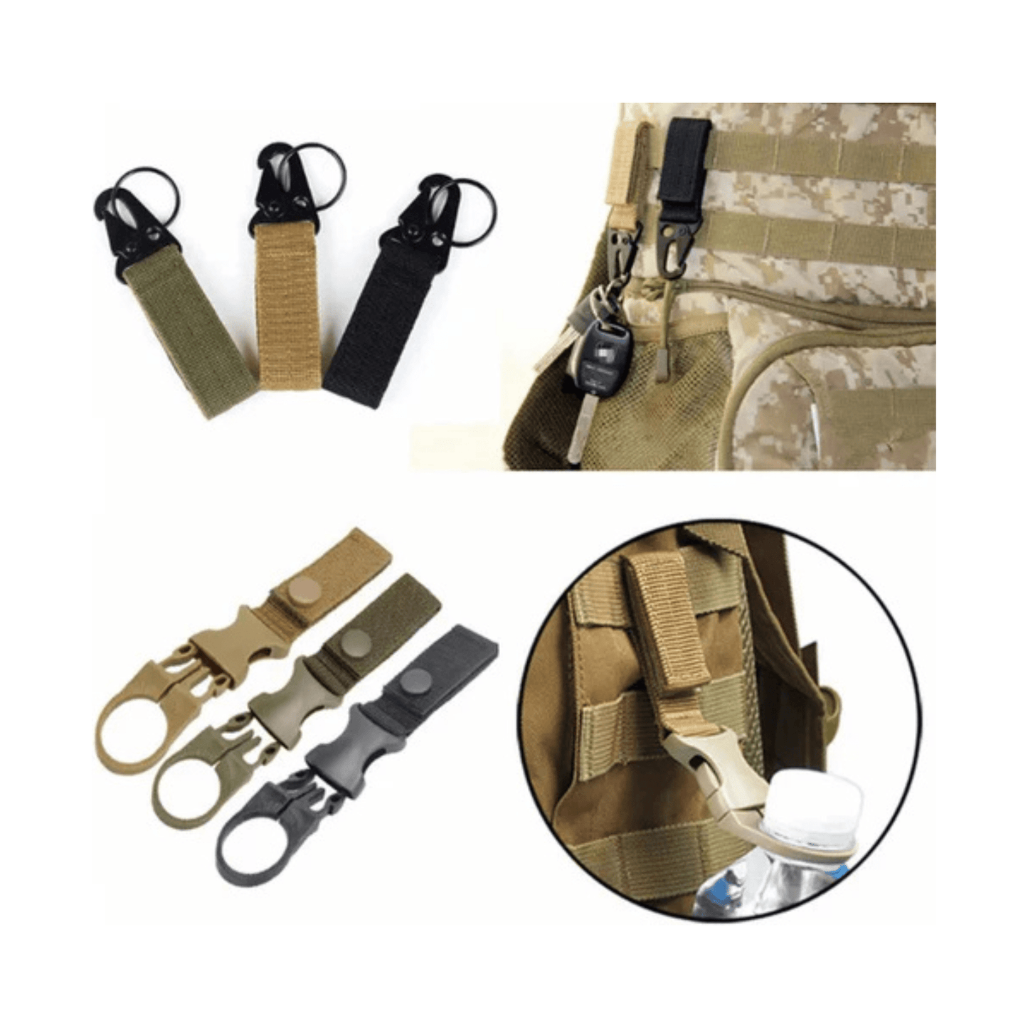 CarryQuest® - Duurzaam nylon - Camouflage - lichtgewicht en draagbaar - 30 liter capaciteit - Khaki