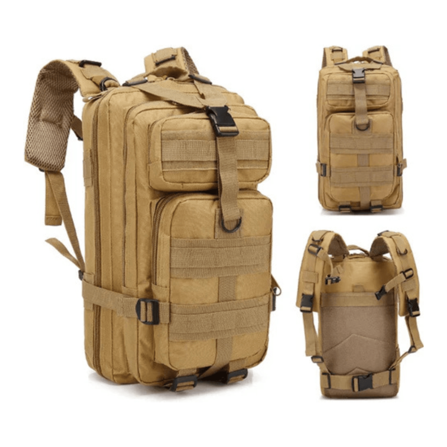 CarryQuest® - Duurzaam nylon - Camouflage - lichtgewicht en draagbaar - 30 liter capaciteit - Khaki