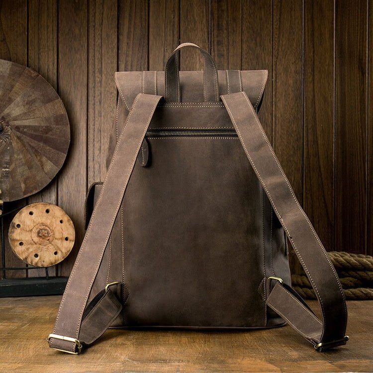CarryQuest® Echte Leren Koehuid Rugzak – Vintage Stijl – Waterdicht en Ruim 36 - 55LCarryQuest®simpleNiet Klaar