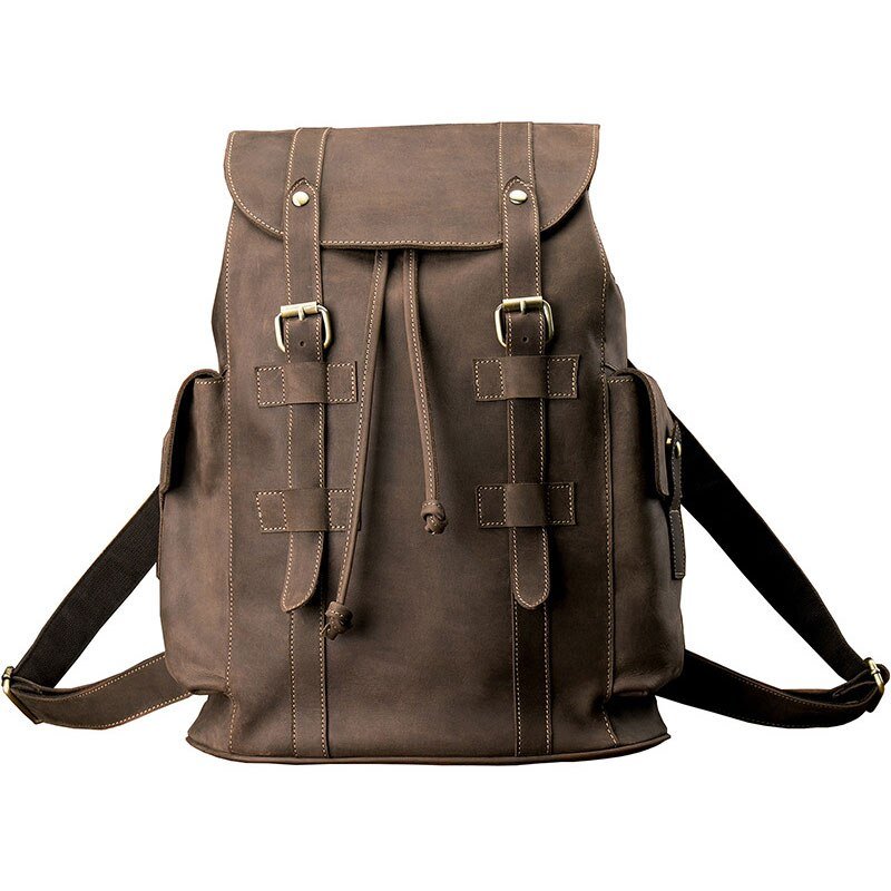 CarryQuest® Echte Leren Koehuid Rugzak – Vintage Stijl – Waterdicht en Ruim 36 - 55LCarryQuest®simpleNiet Klaar