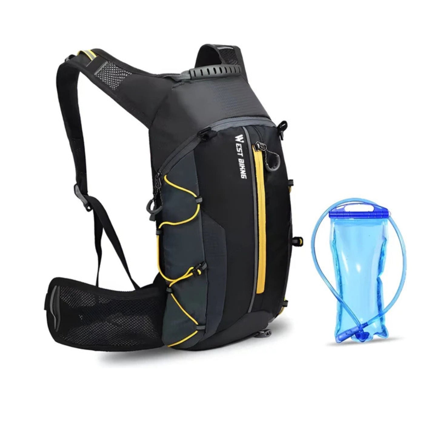 CarryQuest® - Fietsrugzak 16L - Opvouwbaar - Waterzak 2L - Outdoor Sport - Wandelrugzak - GeelCarryQuestsimple