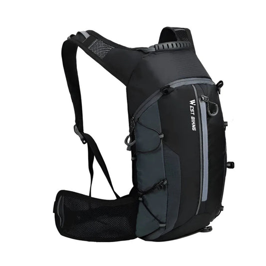 CarryQuest® - Fietsrugzak 16L - Opvouwbaar - Waterzak 2L - Outdoor Sport - Wandelrugzak - Grijs