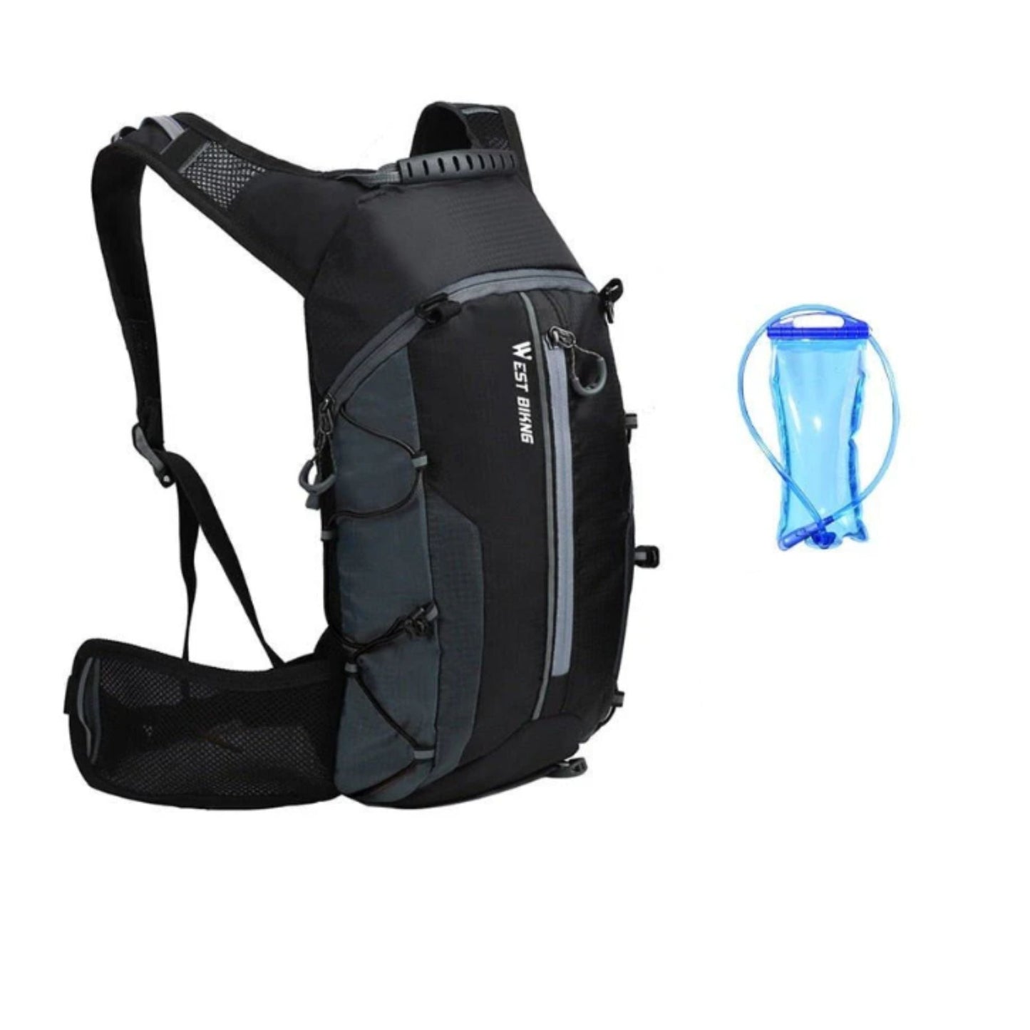 CarryQuest® - Fietsrugzak 16L - Opvouwbaar - Waterzak 2L - Outdoor Sport - Wandelrugzak - GrijsCarryQuestsimple