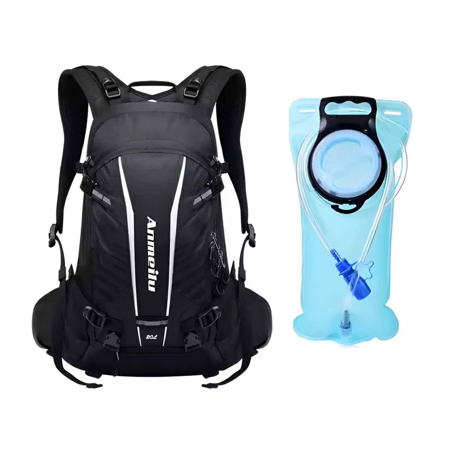 CarryQuest® - Fietsrugzak Schoudertas 20L + 2L Water Bag - Hiking Rugzak - Wandelen - ZwartCarryQuestsimple