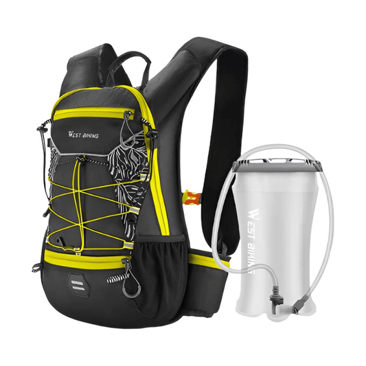 CarryQuest® - Fietsrugzak - Ultralicht 16L Backpack - 1.5L Clip TPU Water Bag - Waterbestendig - Geel